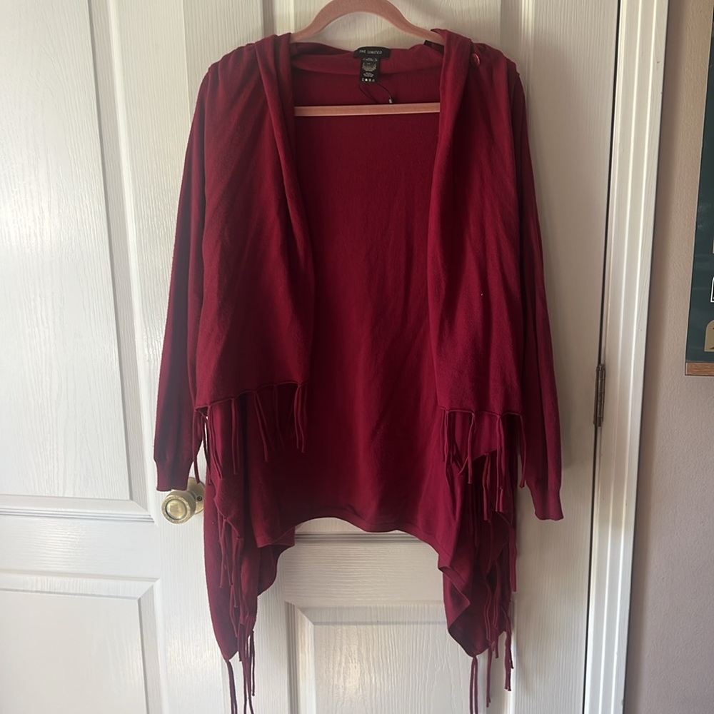 The Limited Burgundy Cardigan